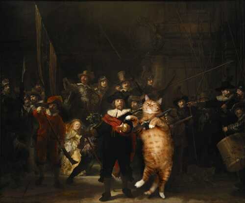 http://www.netsvetaev.com/files/gimgs/th-38_Rembrandt_Nightwatch-cat-w.jpg
